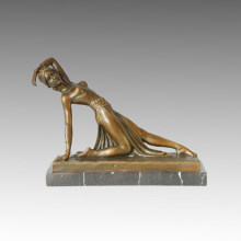 Dancer Bronze Sculpture Special Lady Decor Brass Statue TPE-175
